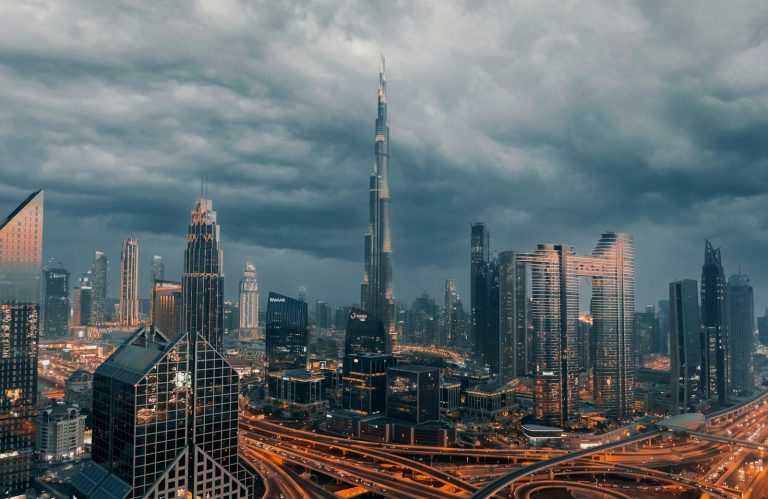 Real photograph of the Dubai skyline